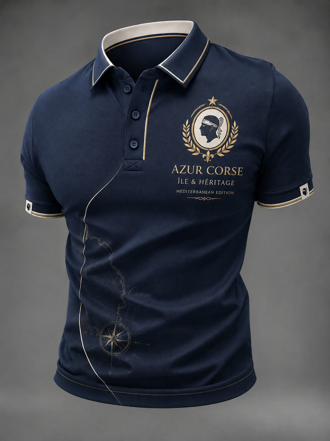 Chemise pour homme à imprimé du drapeau de la Corse