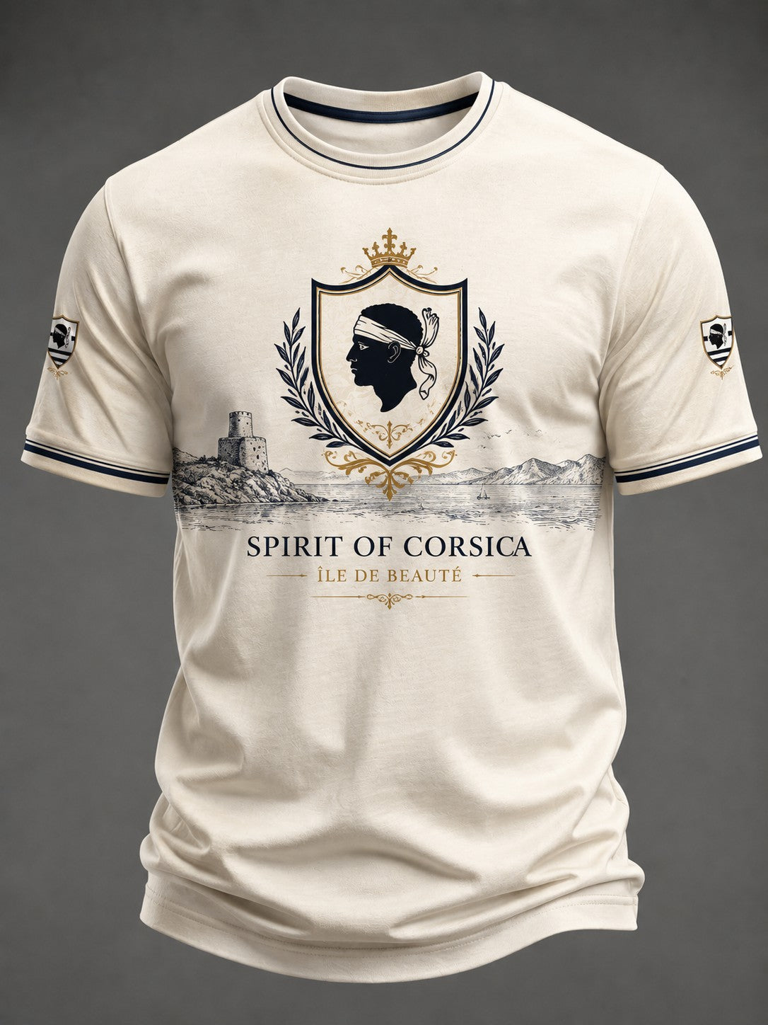 T-shirt pour homme imprimé du drapeau de la Corse
