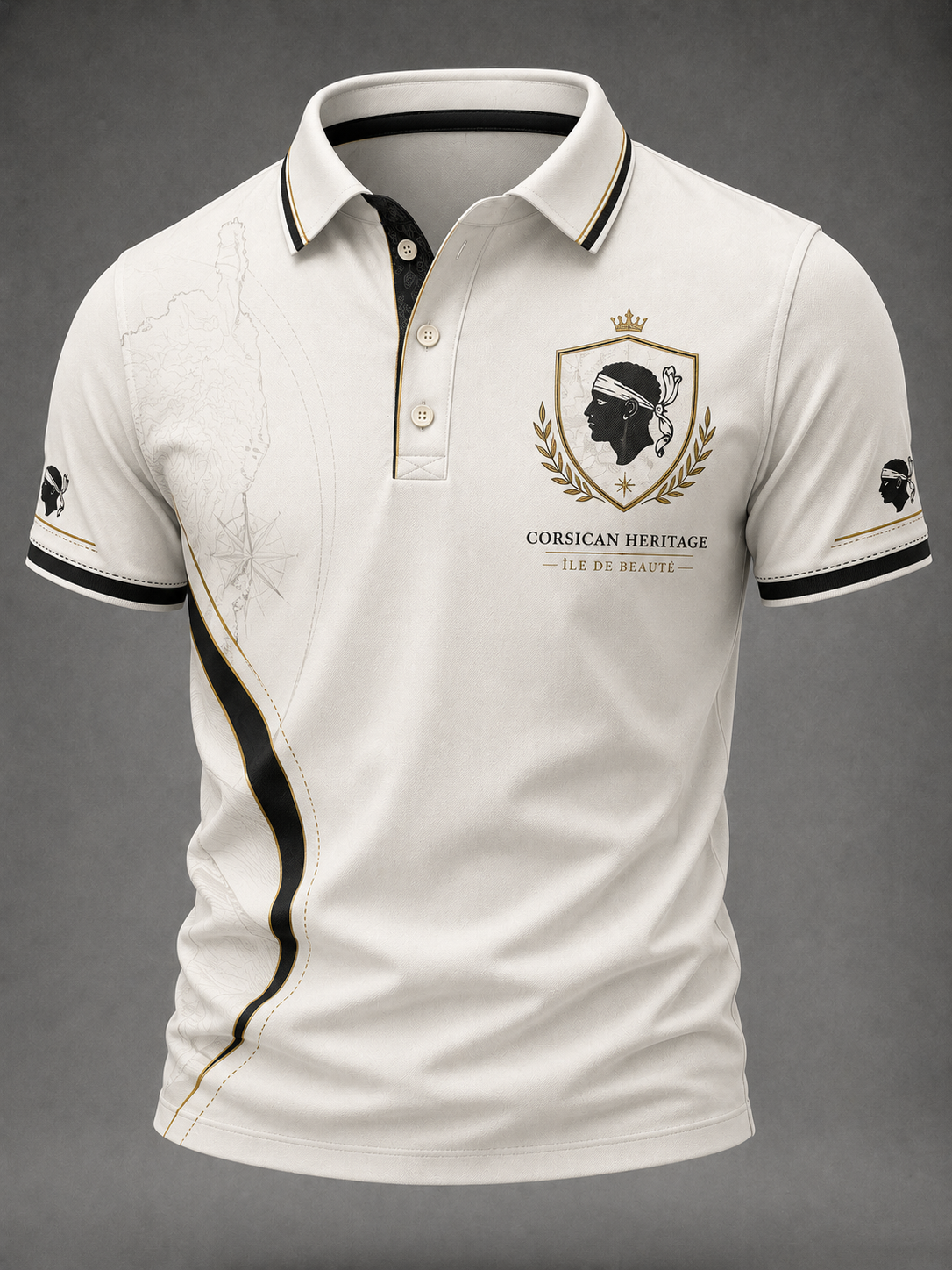 Chemise pour homme à imprimé du drapeau de la Corse