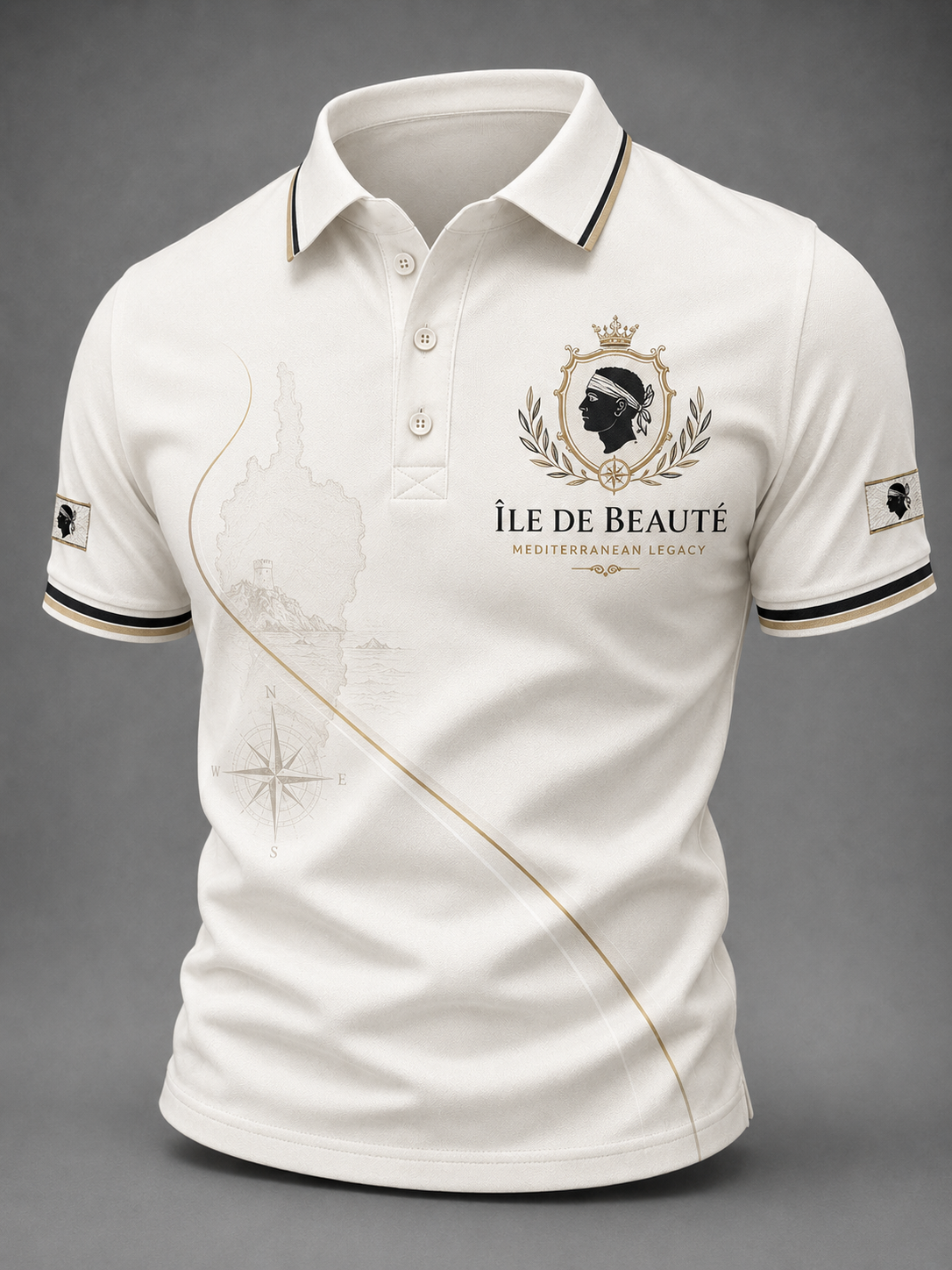 Chemise pour homme à imprimé du drapeau de la Corse