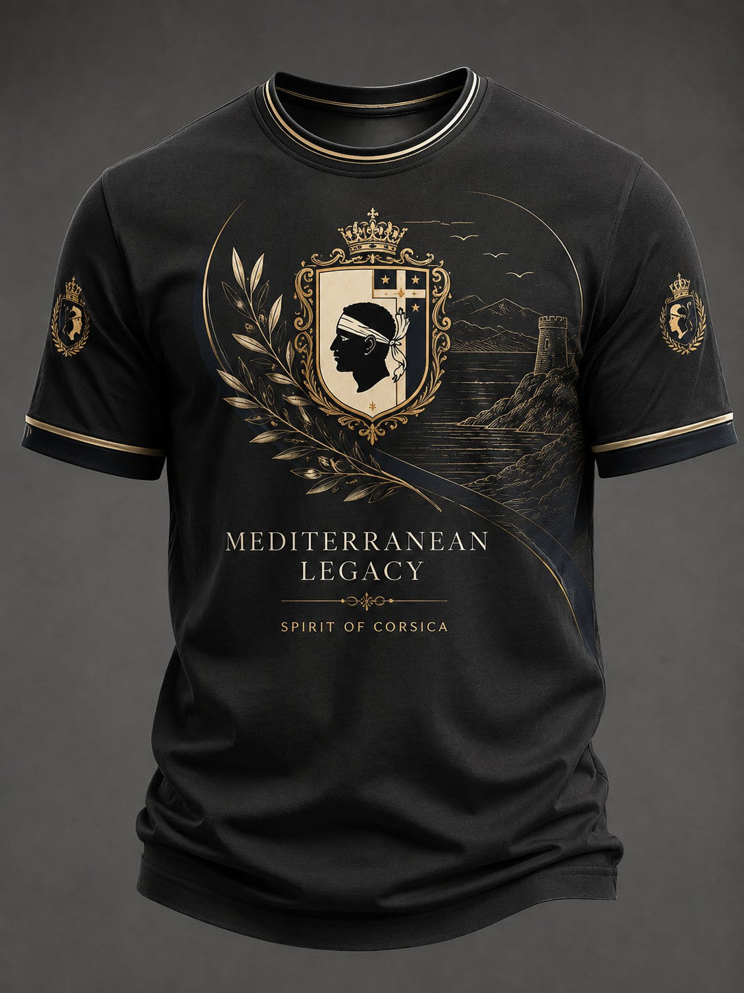 T-shirt pour homme imprimé du drapeau de la Corse