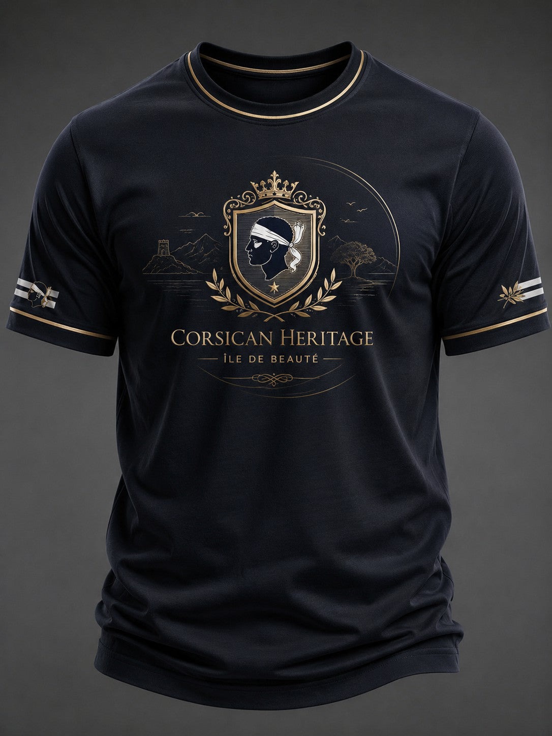 T-shirt pour homme imprimé du drapeau de la Corse