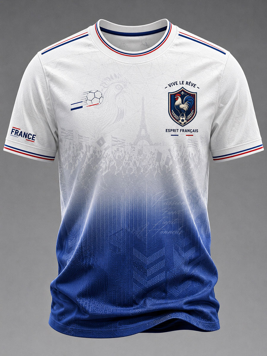 T-shirt imprimé France Football pour homme
