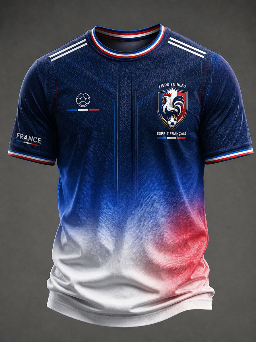 T-shirt imprimé France Football pour homme
