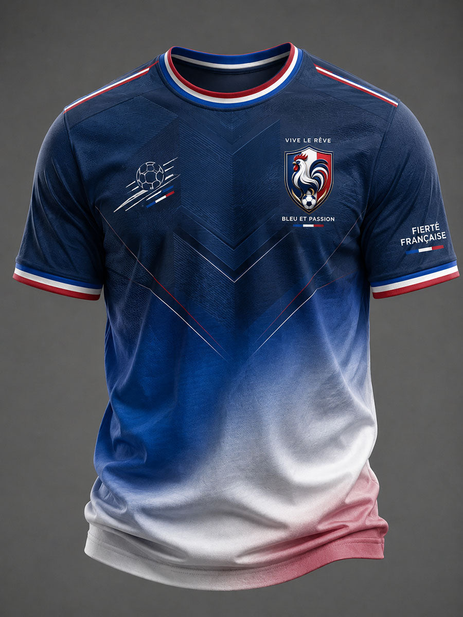 T-shirt imprimé France Football pour homme