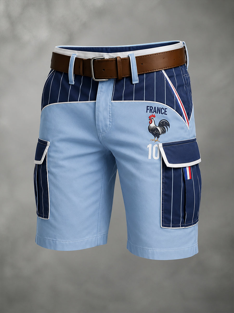 Shorts décontractés pour hommes avec imprimé France Football