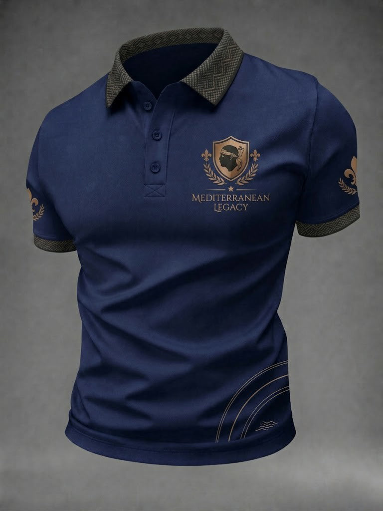 Chemise pour homme à imprimé du drapeau de la Corse