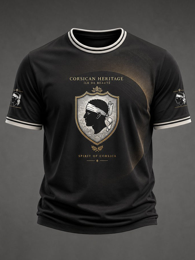 Chemise pour homme à imprimé du drapeau de la Corse