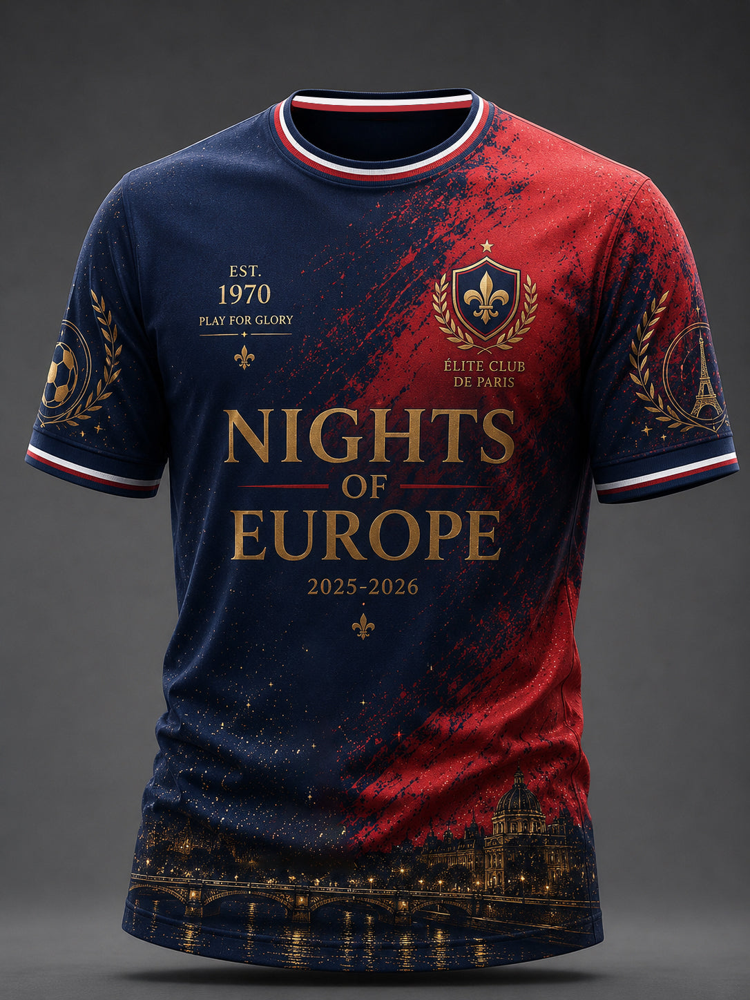 T-shirt pour homme à imprimé football parisien