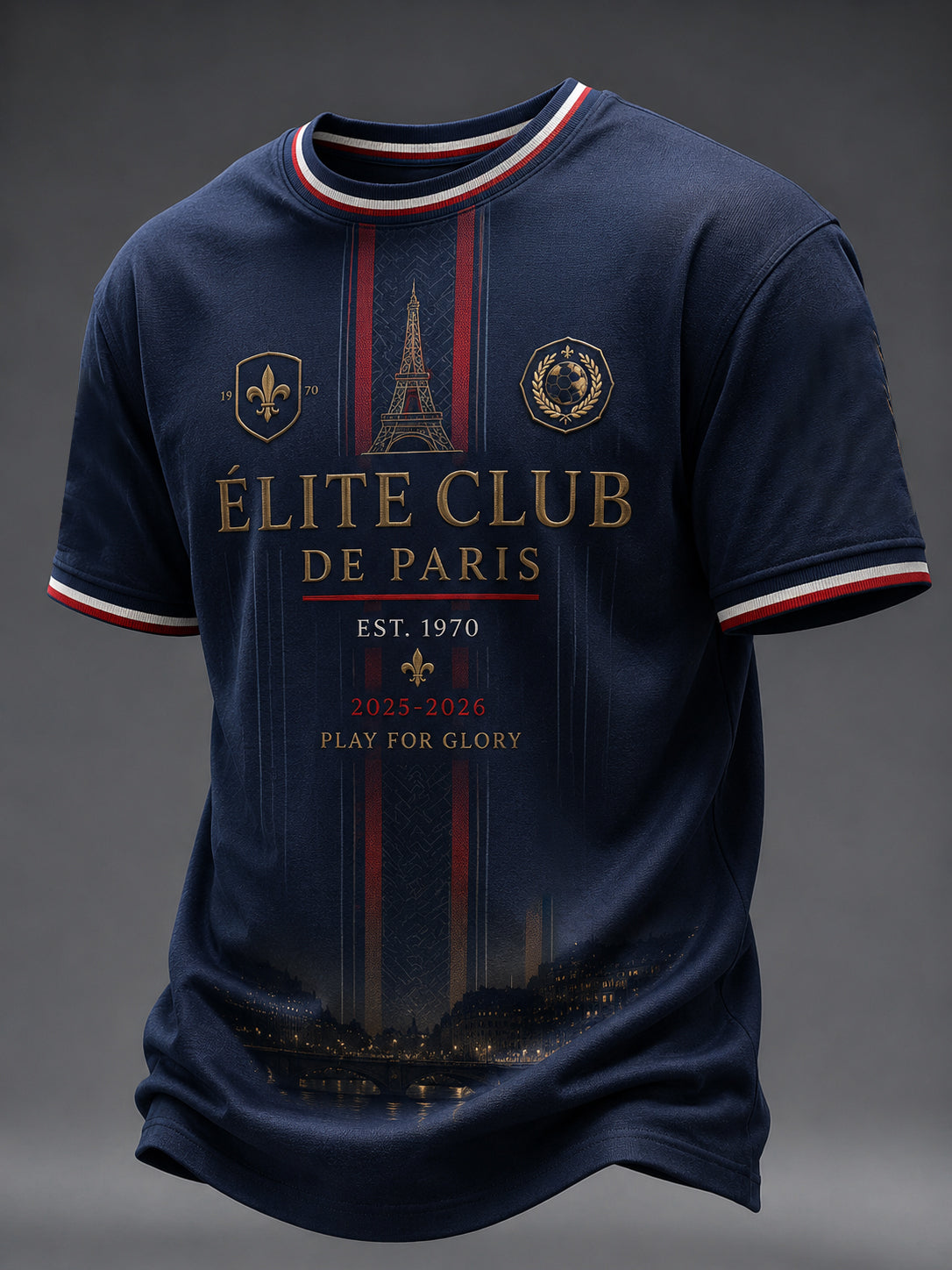 T-shirt pour homme à imprimé football parisien