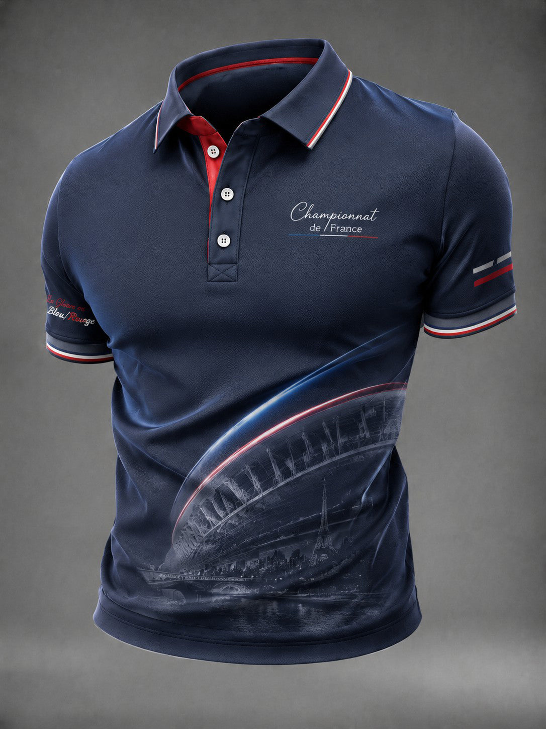 Chemise à imprimé Football La Gloire en Bleu Rouge Homme