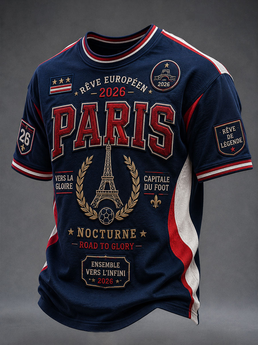 T-shirt à manches courtes Paris Football pour homme
