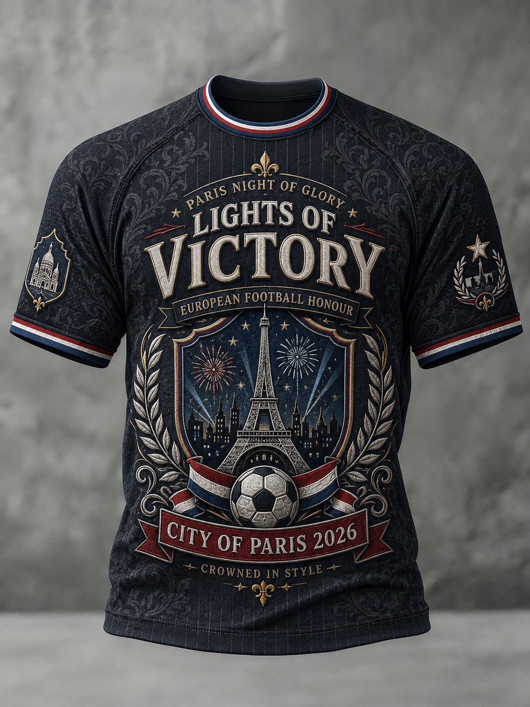 T-shirt imprimé pour hommes sur le championnat de football parisien
