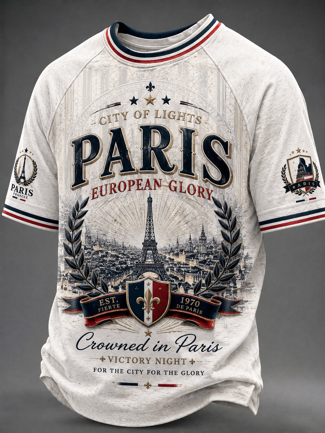 T-shirt imprimé pour hommes sur le championnat de football parisien