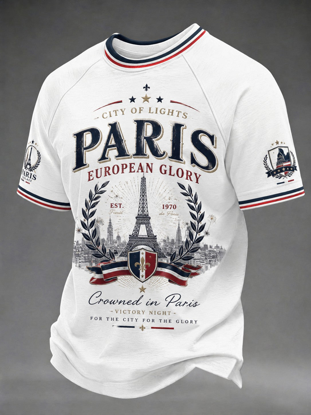 T-shirt imprimé pour hommes sur le championnat de football parisien