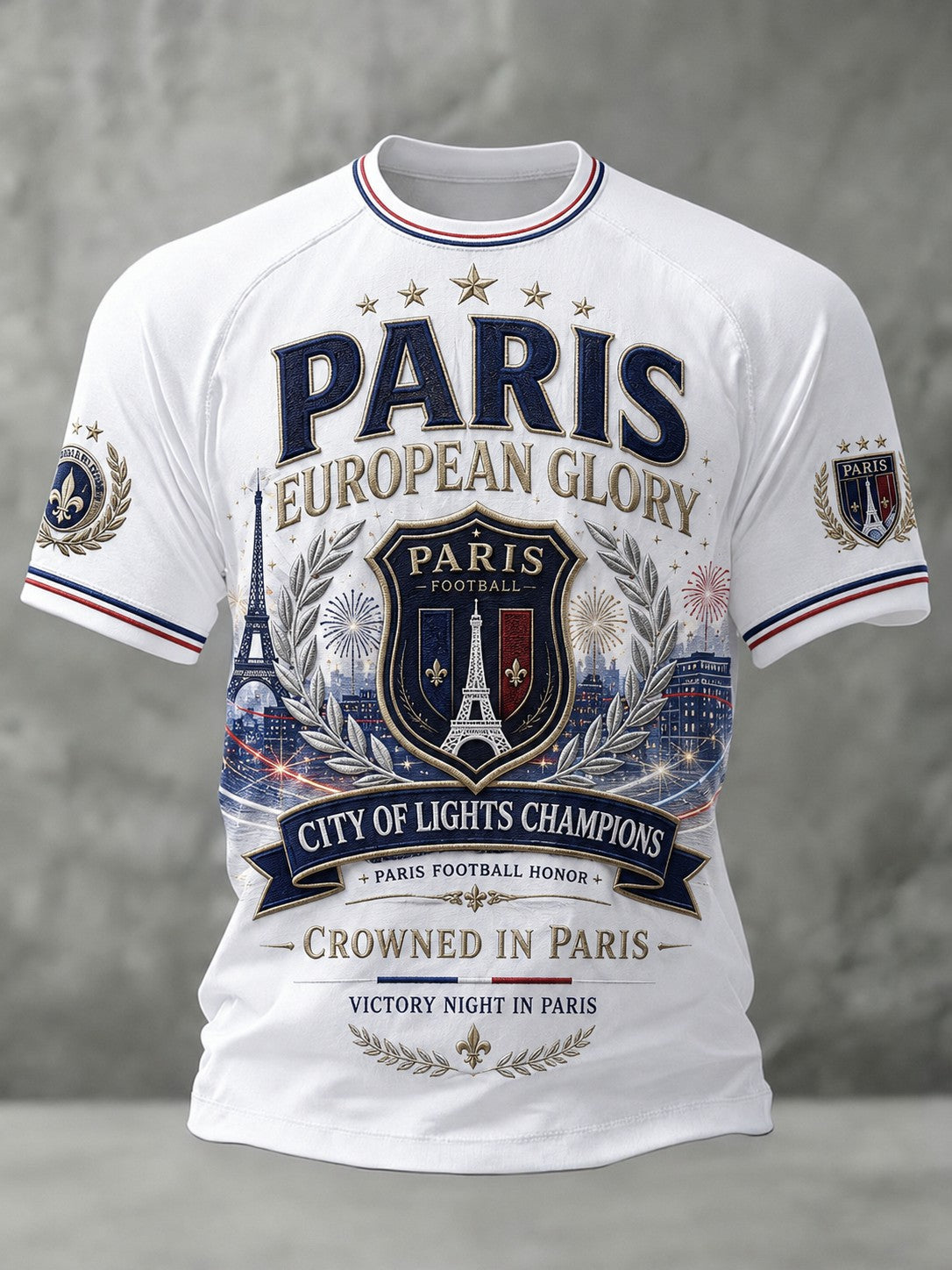 T-shirt imprimé pour hommes sur le championnat de football parisien