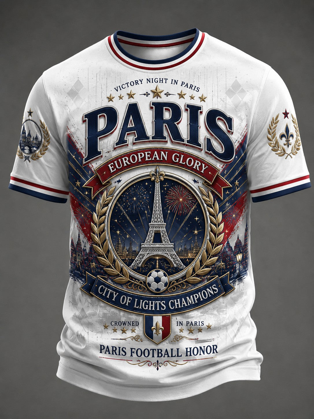 T-shirt imprimé pour hommes sur le championnat de football parisien