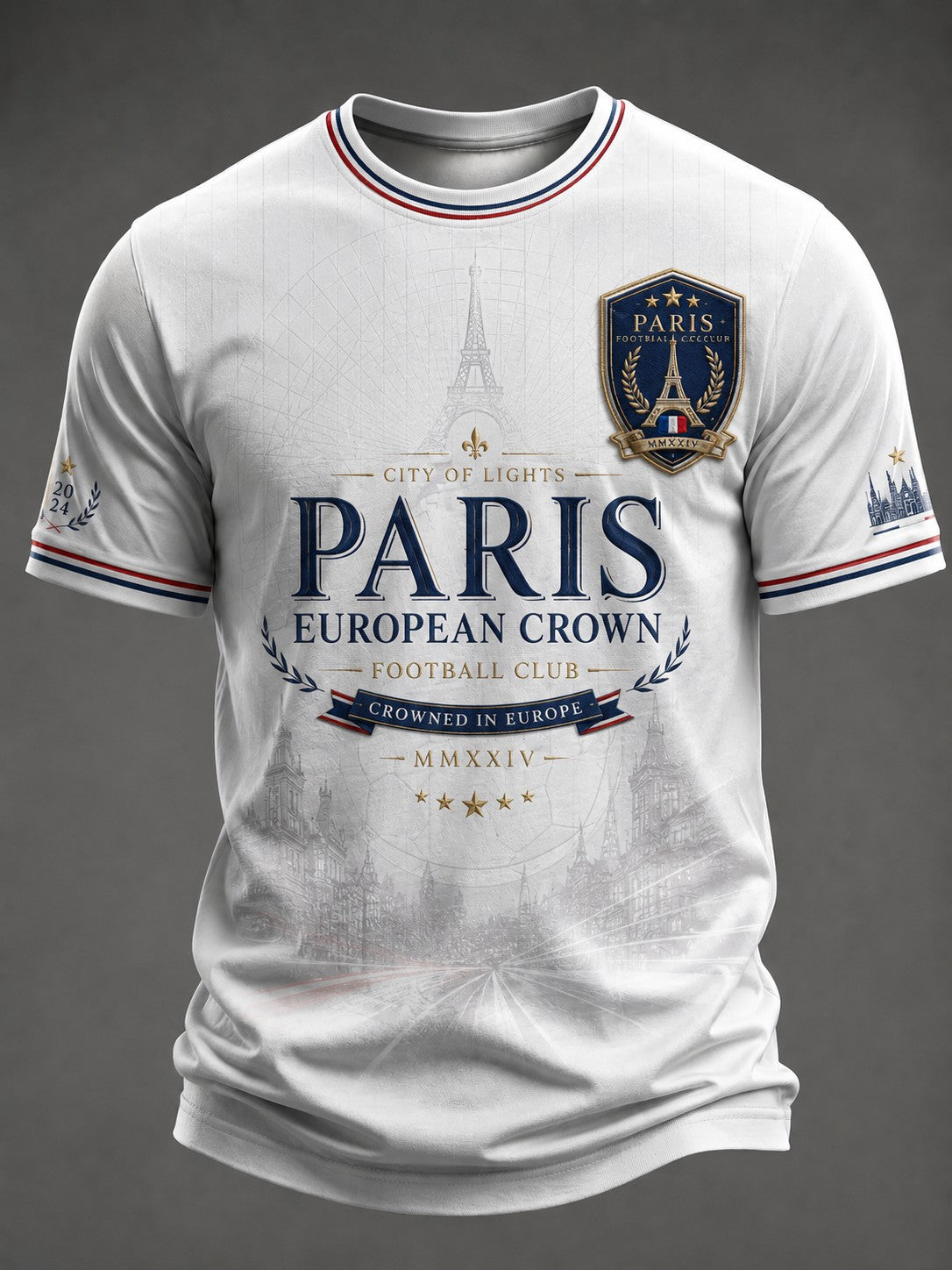 T-shirt imprimé pour hommes sur le championnat de football parisien