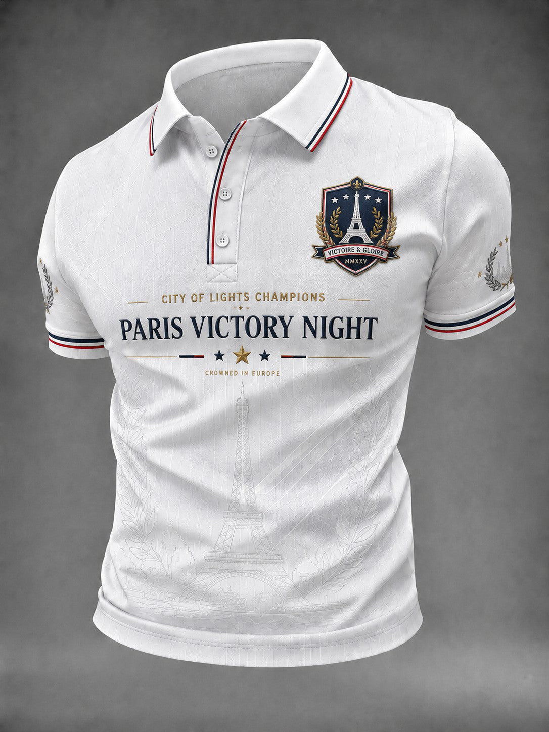 Chemise imprimée pour hommes sur le championnat de football de Paris