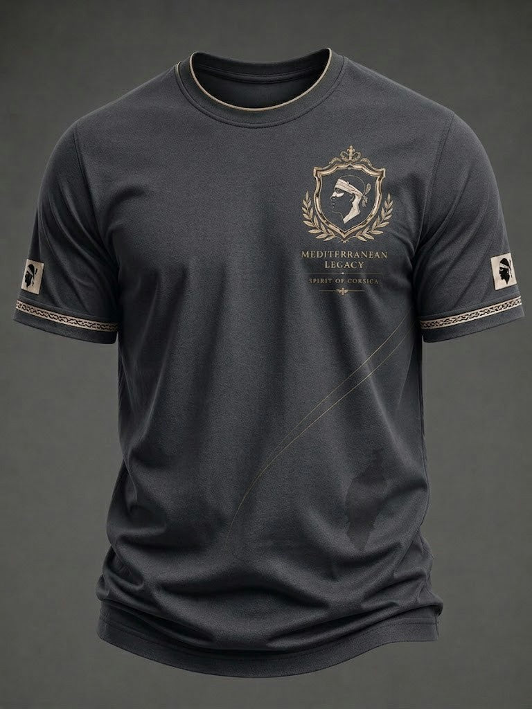 T-shirt pour homme imprimé du drapeau de la Corse