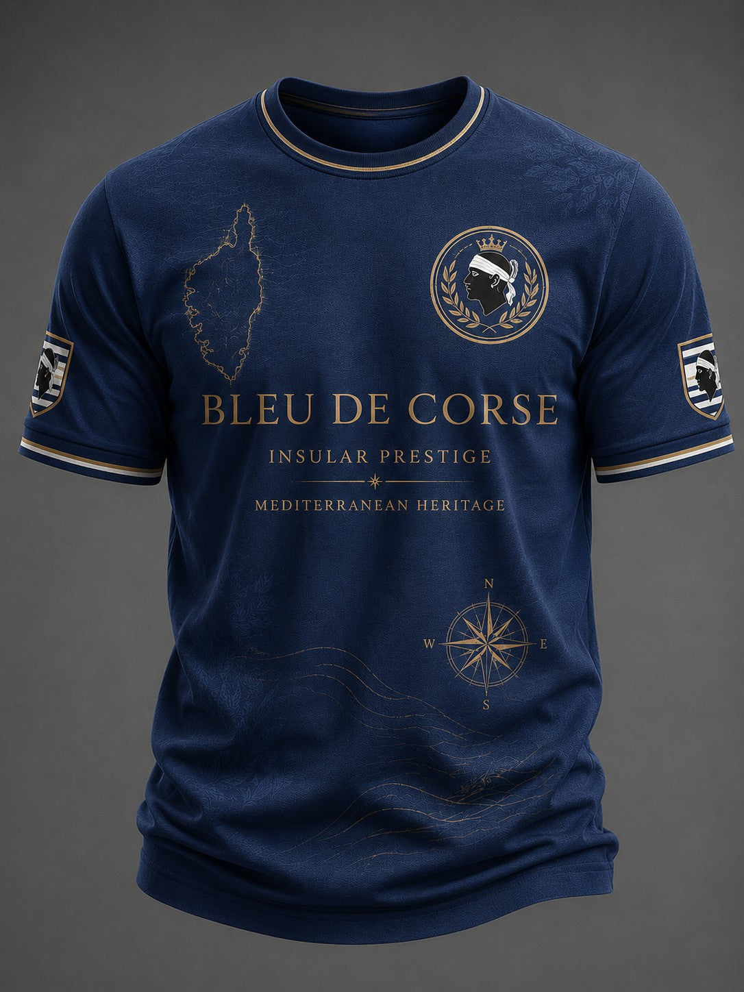 T-shirt pour homme imprimé du drapeau de la Corse