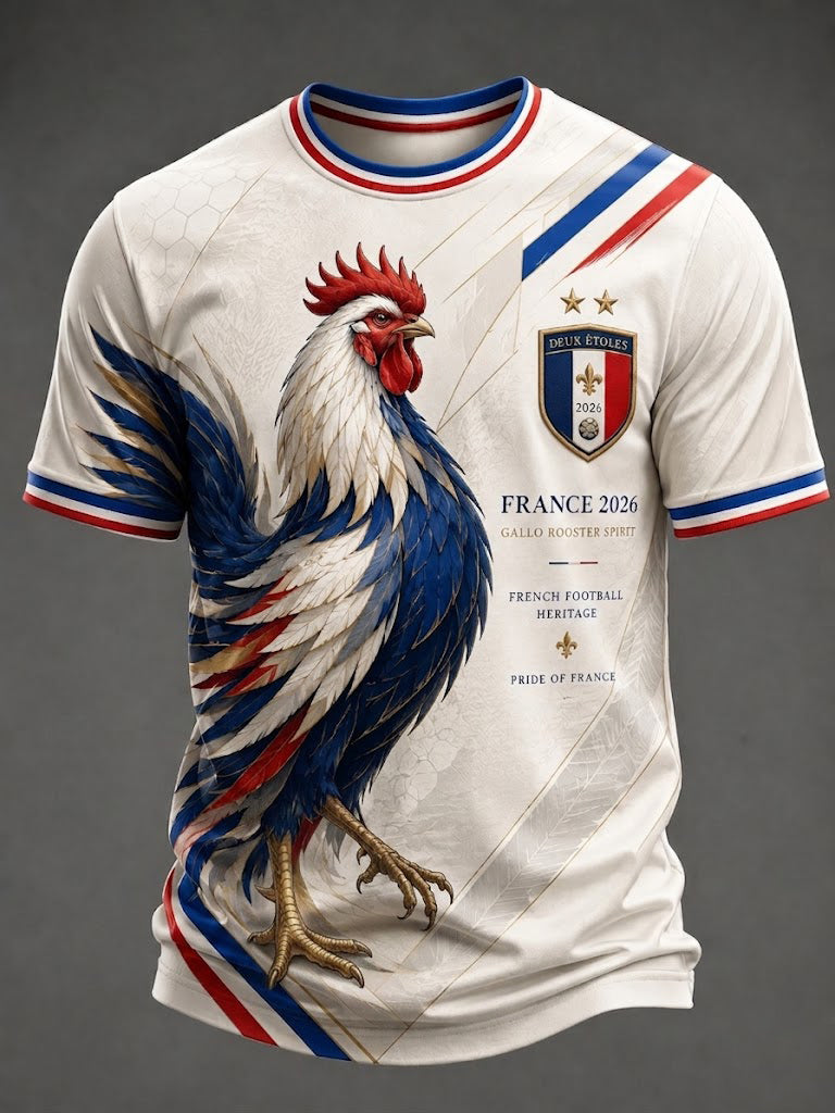 T-shirt imprimé France Football pour homme