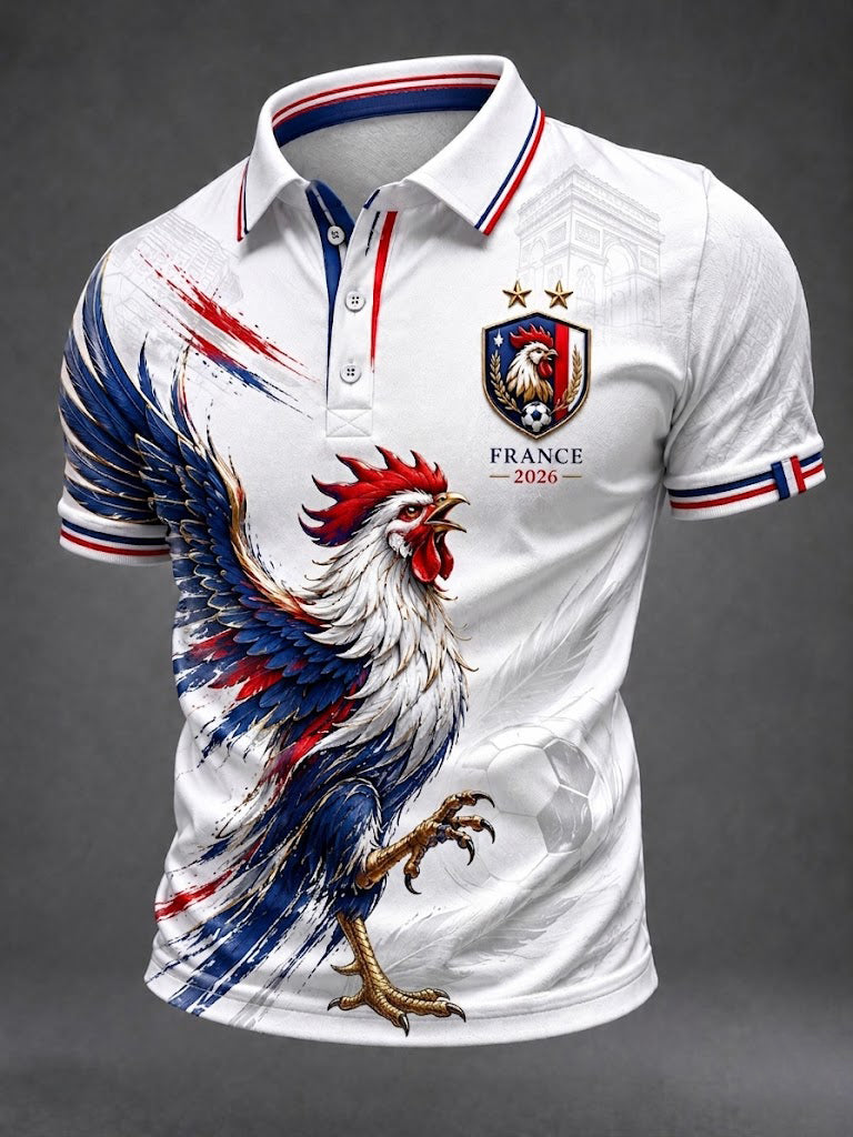 Chemise pour hommes France Football imprimée