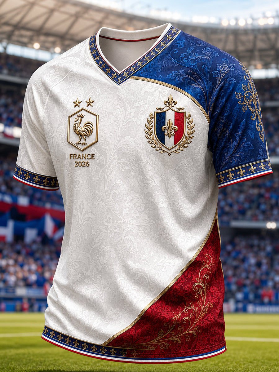 T-shirt col V France Football pour homme