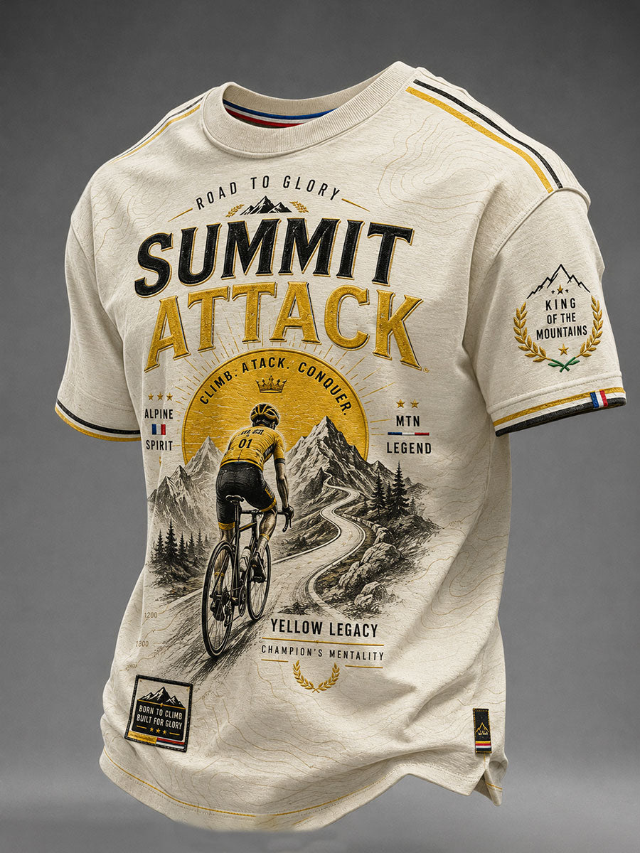 T-shirt à manches courtes pour la course cycliste masculine