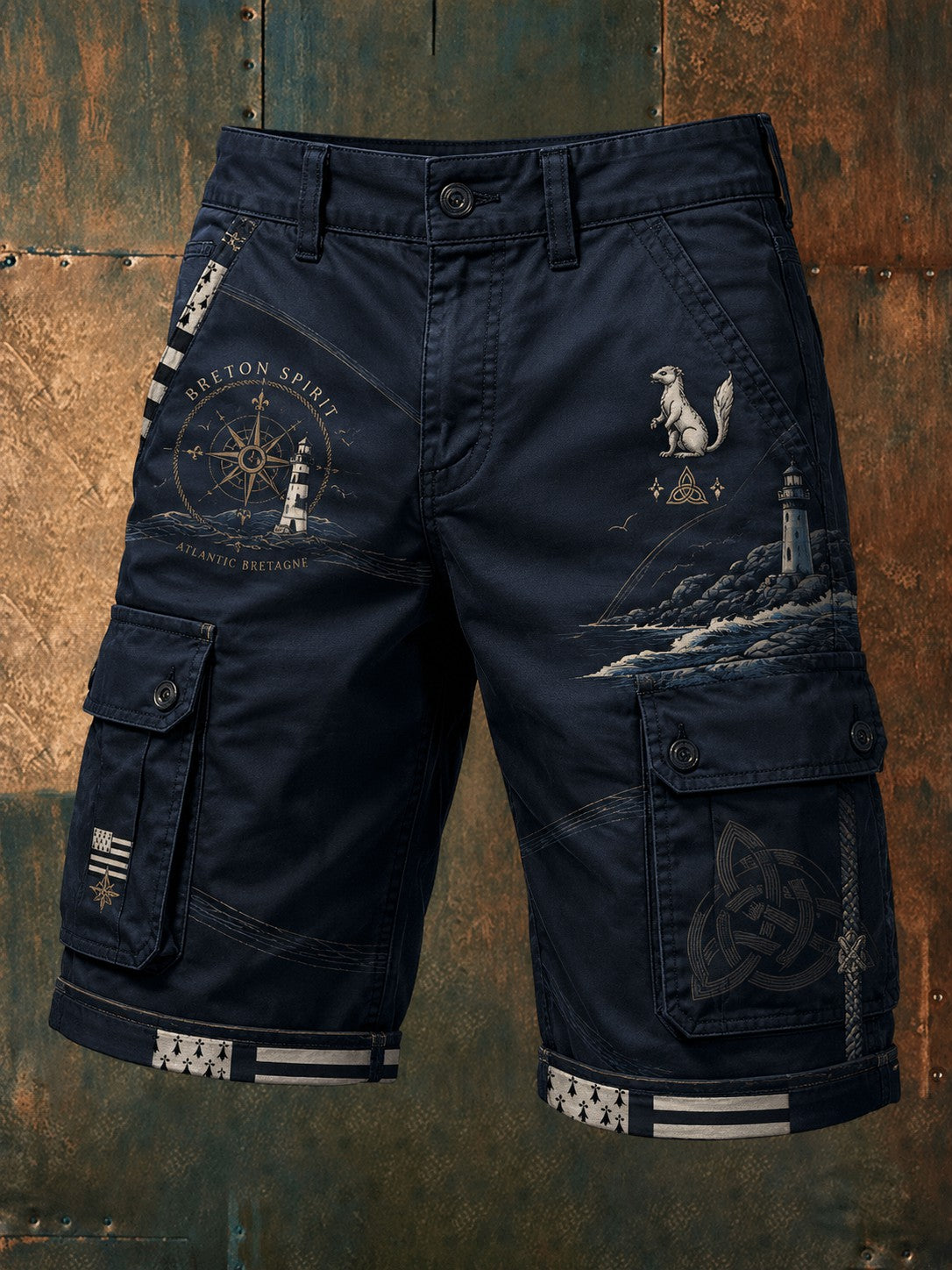 Short France Brittany Celtic Imprimé Homme