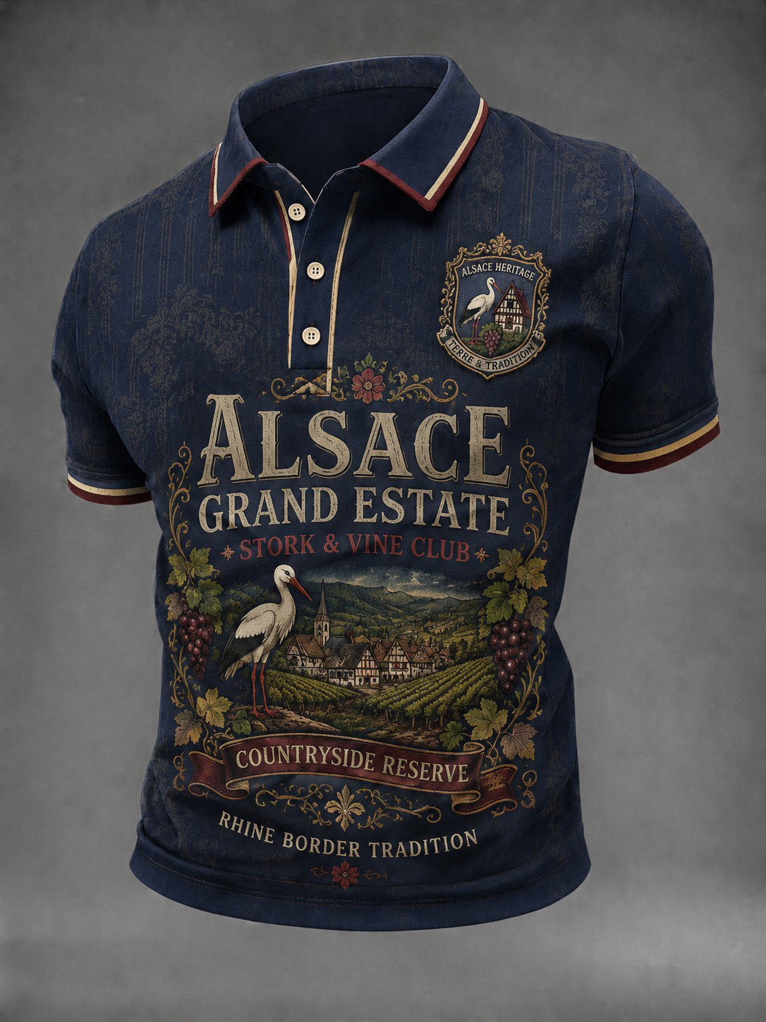 Chemise pour homme imprimée France Alsace