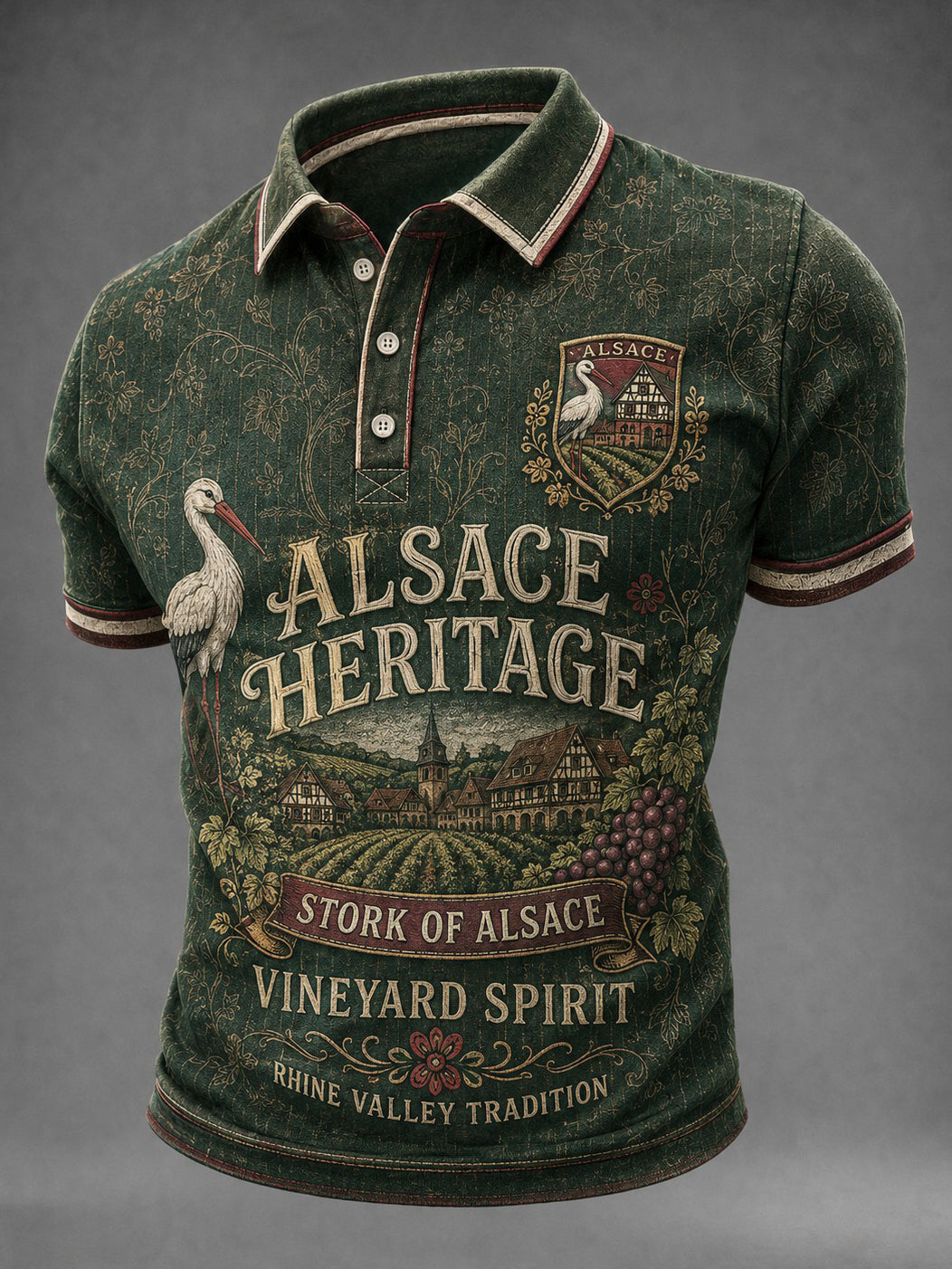 Chemise pour homme imprimée France Alsace