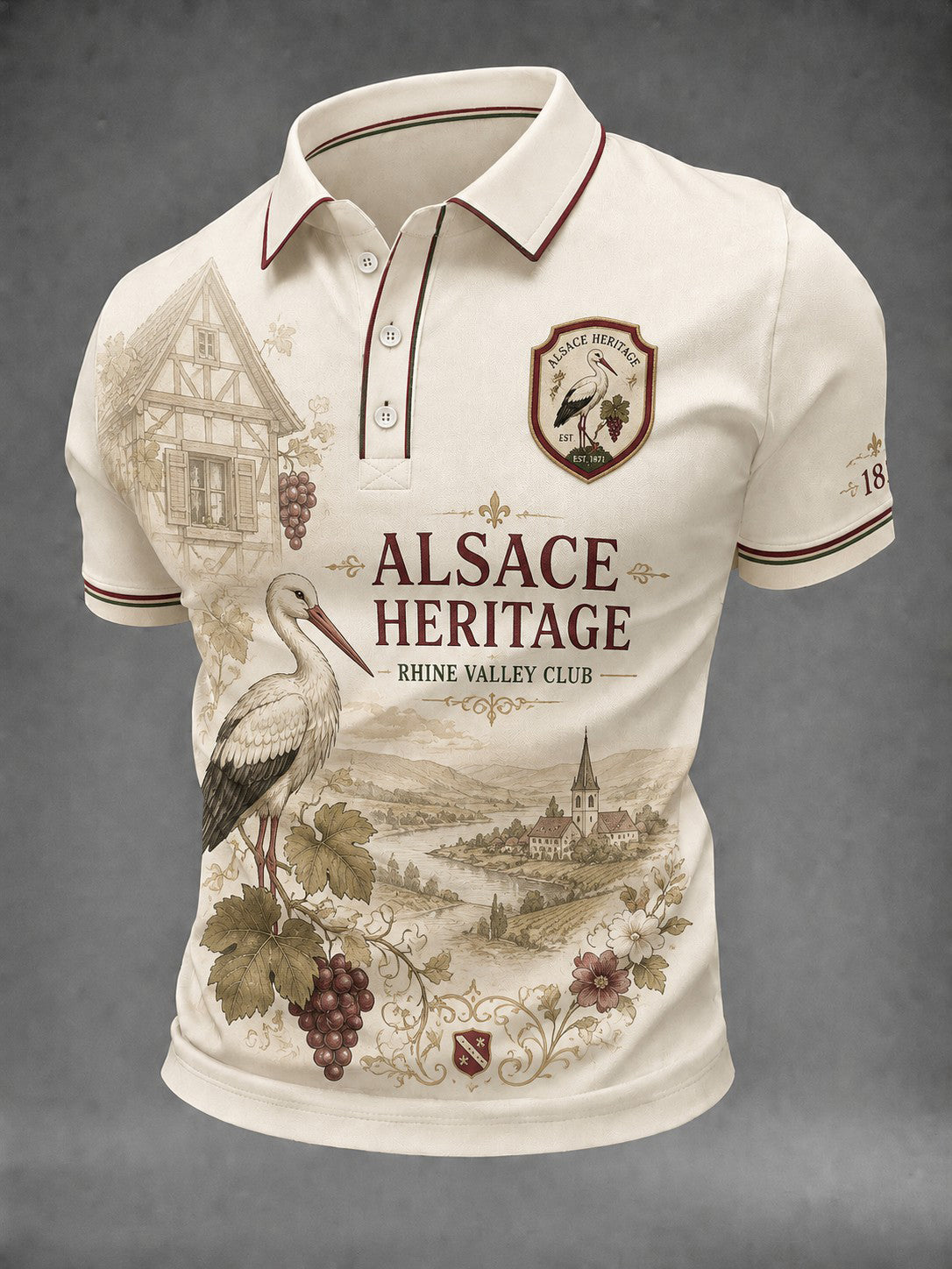 Chemise pour homme imprimée France Alsace