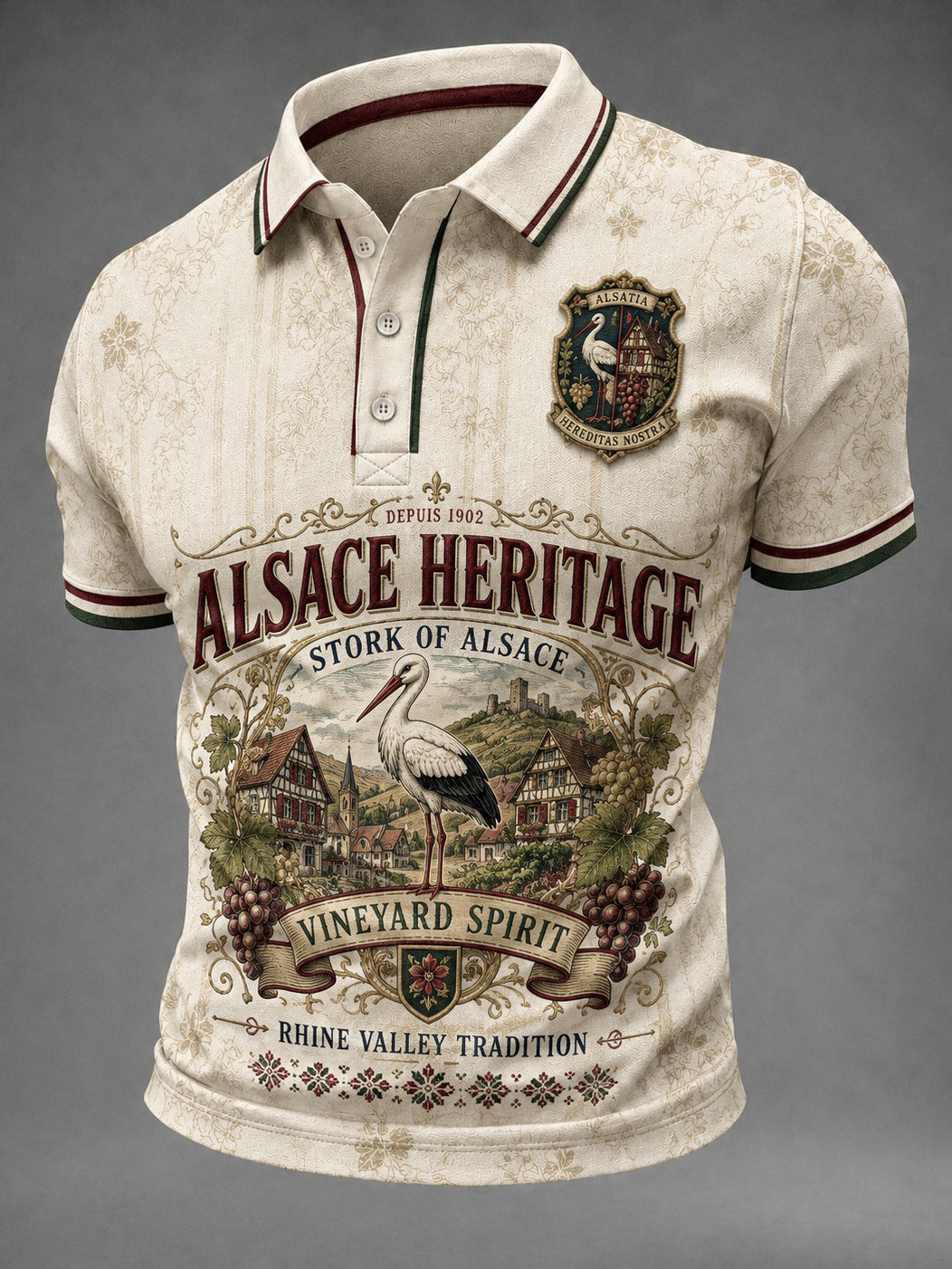 Chemise pour homme imprimée France Alsace