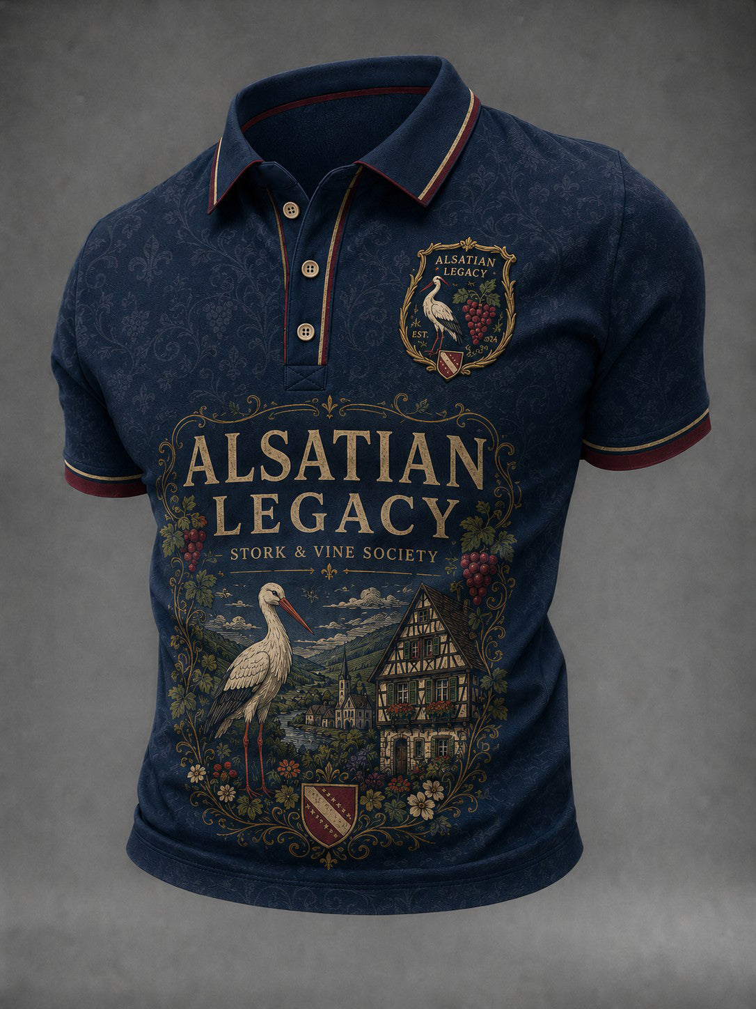 Chemise pour homme imprimée France Alsace