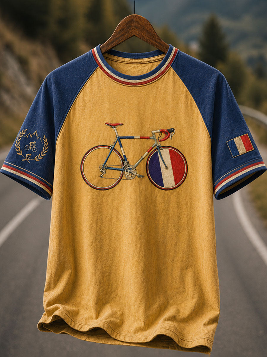 T-shirt français pour cycliste masculin