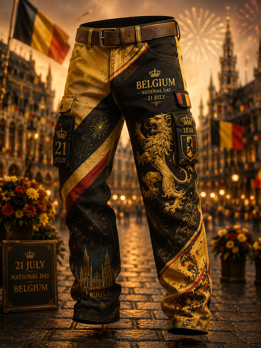Pantalon cargo imprimé sur le thème de la Journée nationale des hommes
