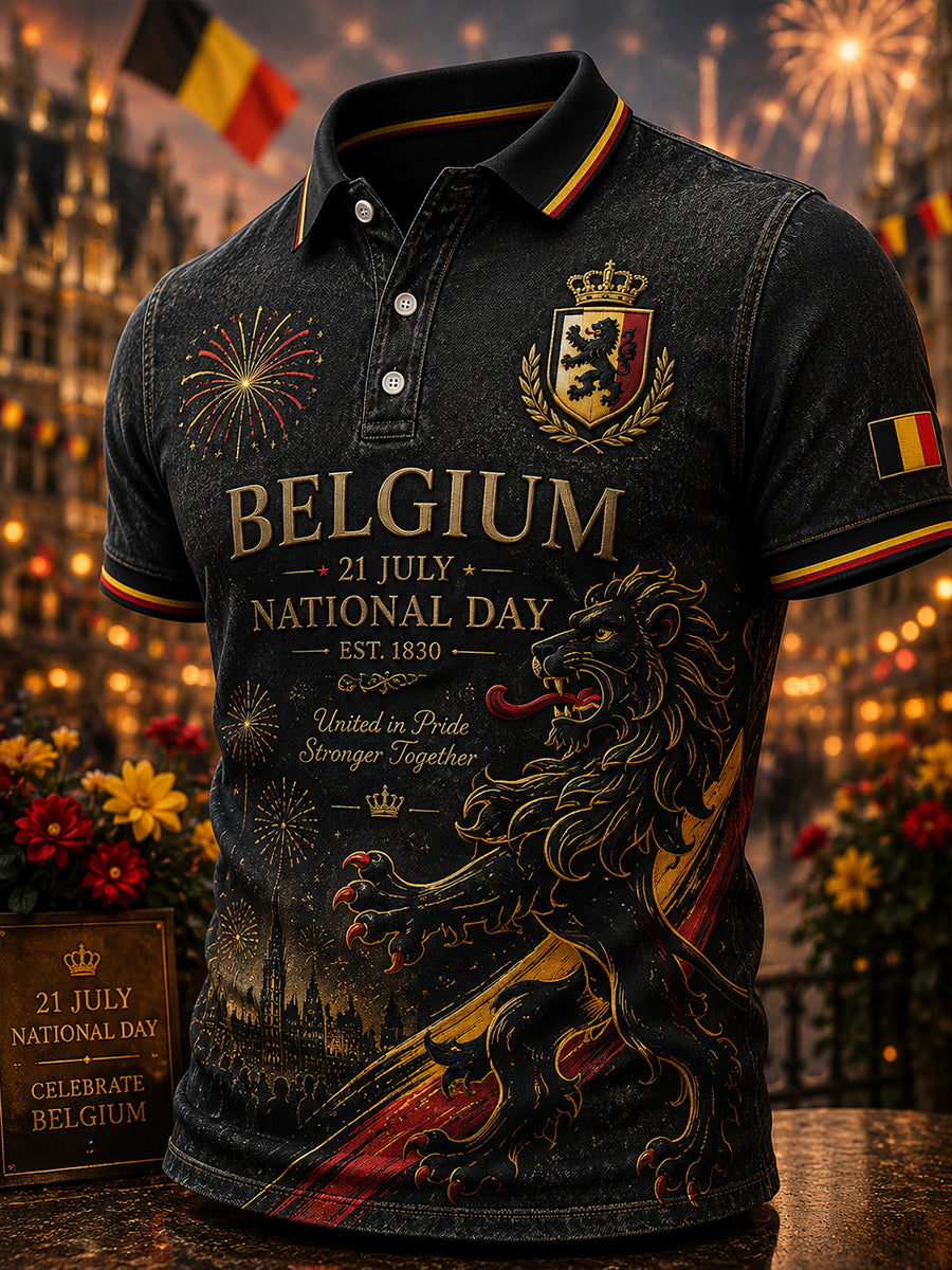 Polo à manches courtes sur le thème de la Journée nationale des hommes