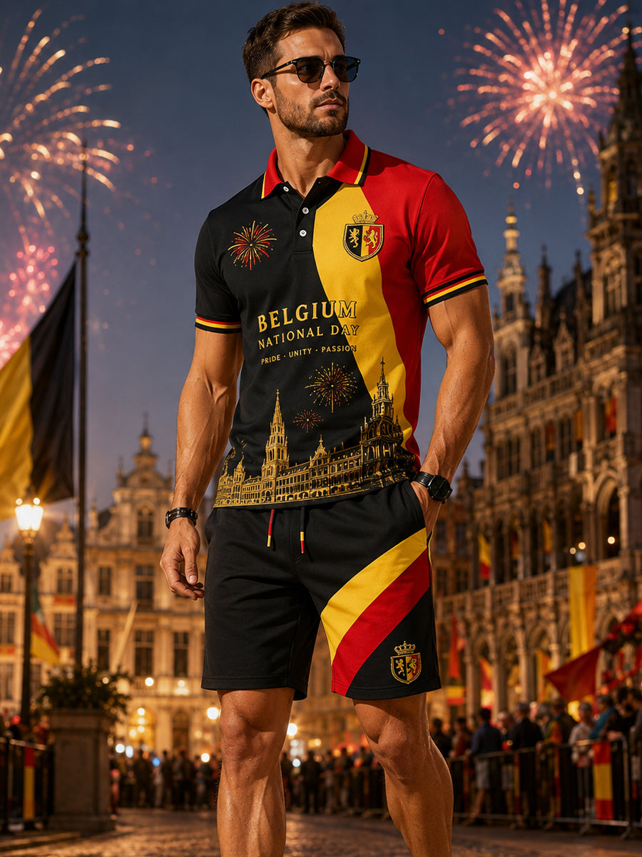 Tenue polo à manches courtes sur le thème de la Journée nationale des hommes
