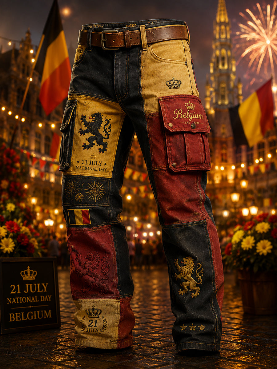 Pantalon cargo imprimé sur le thème de la Journée nationale des hommes