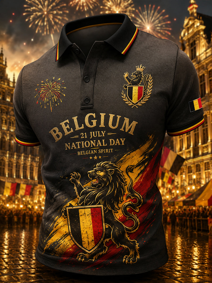 Polo à manches courtes sur le thème de la Journée nationale des hommes