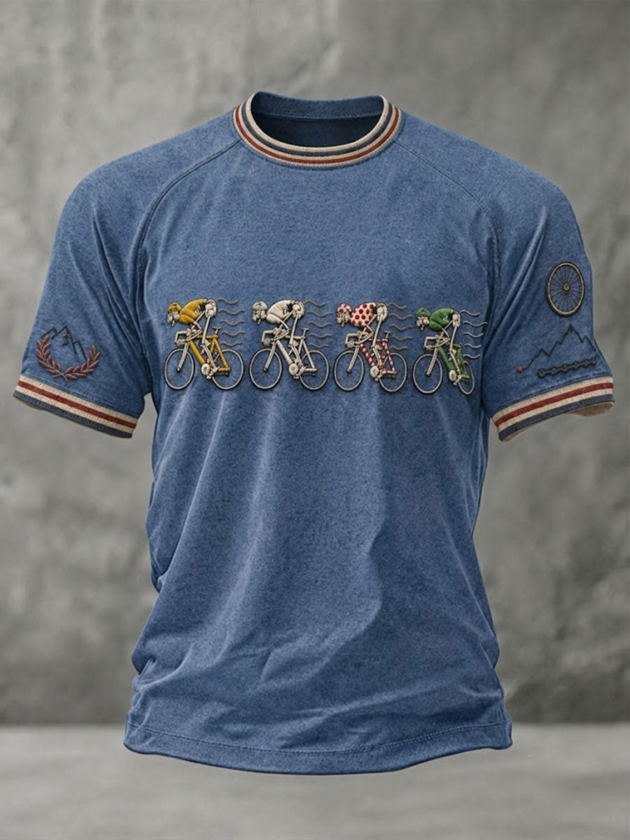 T-shirt à manches courtes pour homme, modèle skeleton pour vélo