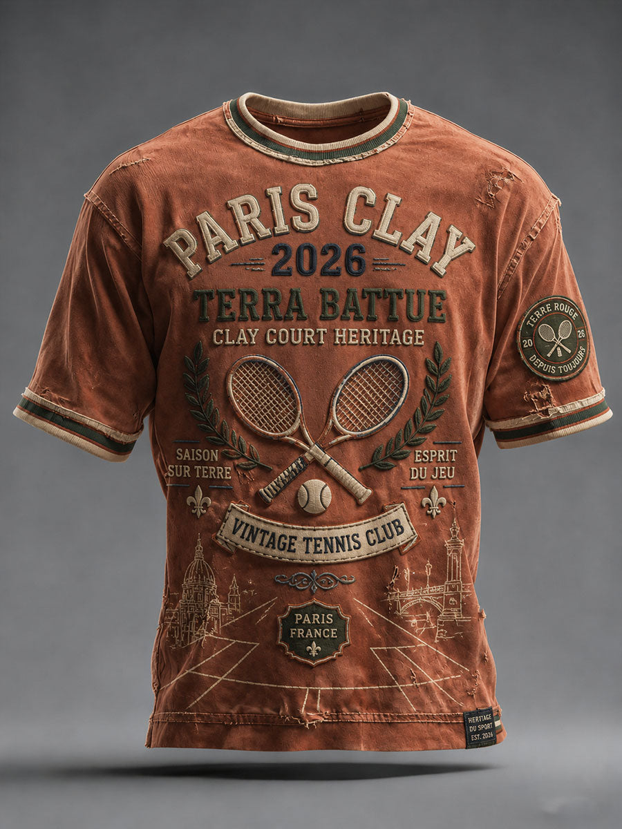 T-shirt à manches courtes pour le tennis masculin