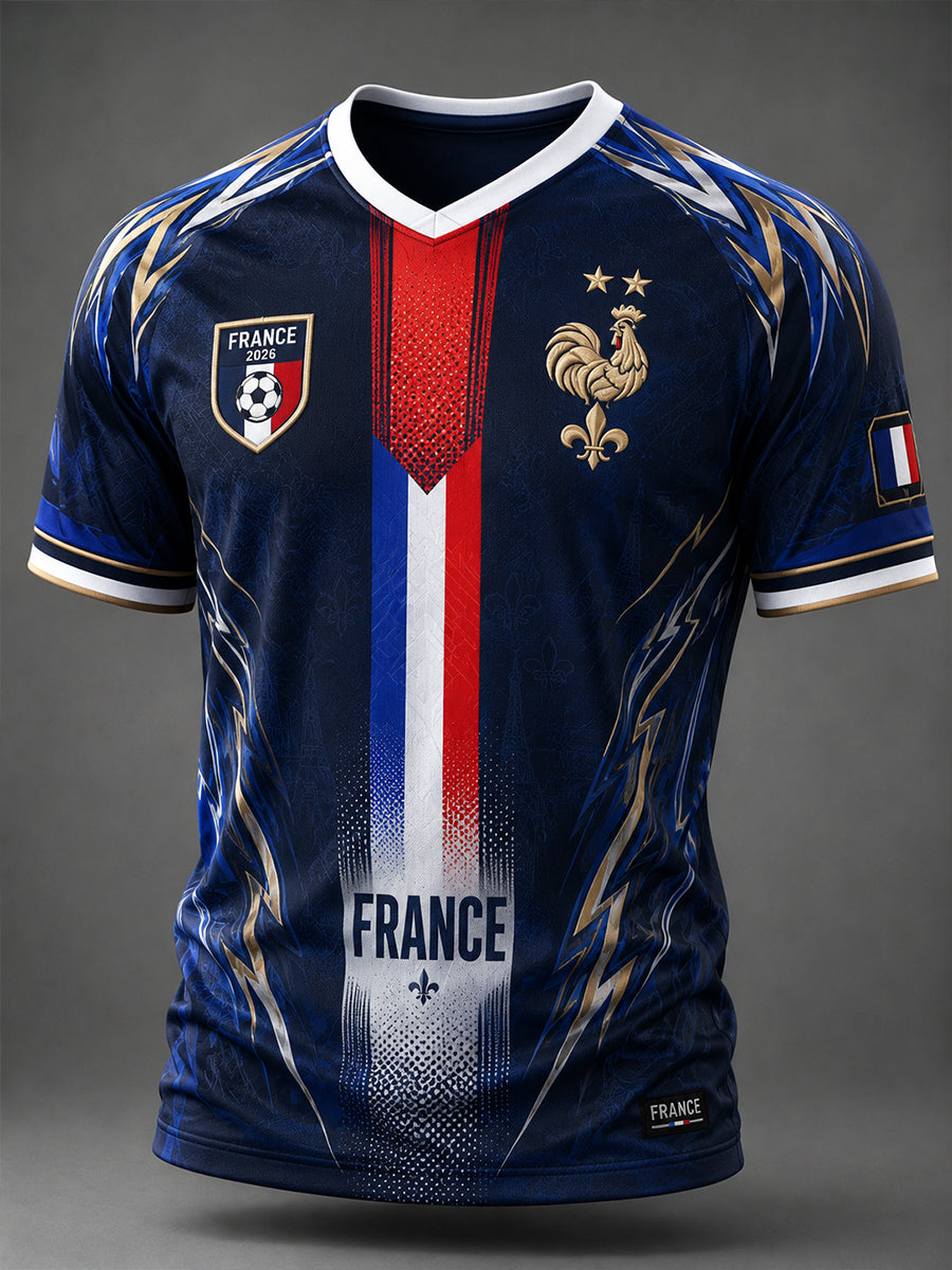T-shirt col en V France Football pour homme