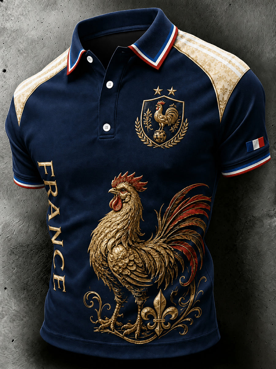 Chemise pour homme à imprimé fan de France Football