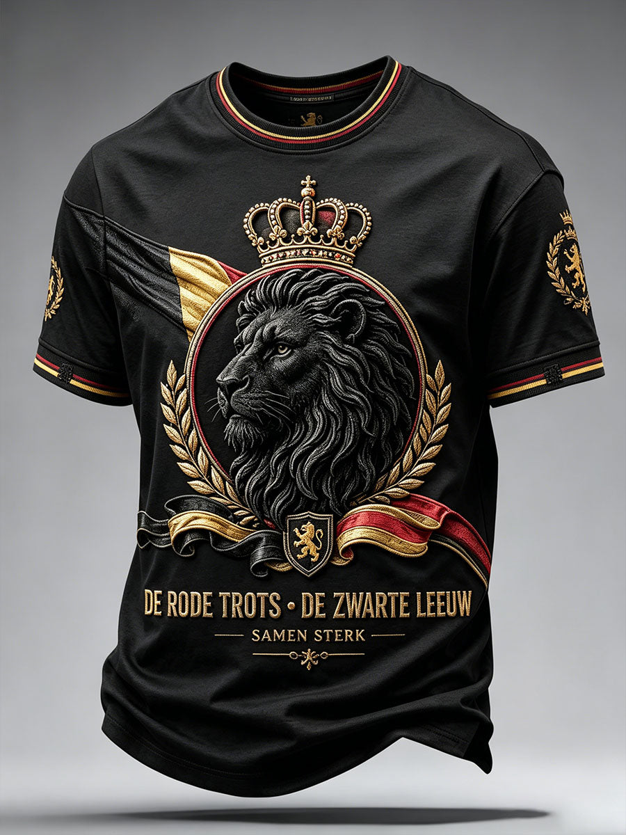 T-shirt homme à imprimé artistique pour la Fierté belge