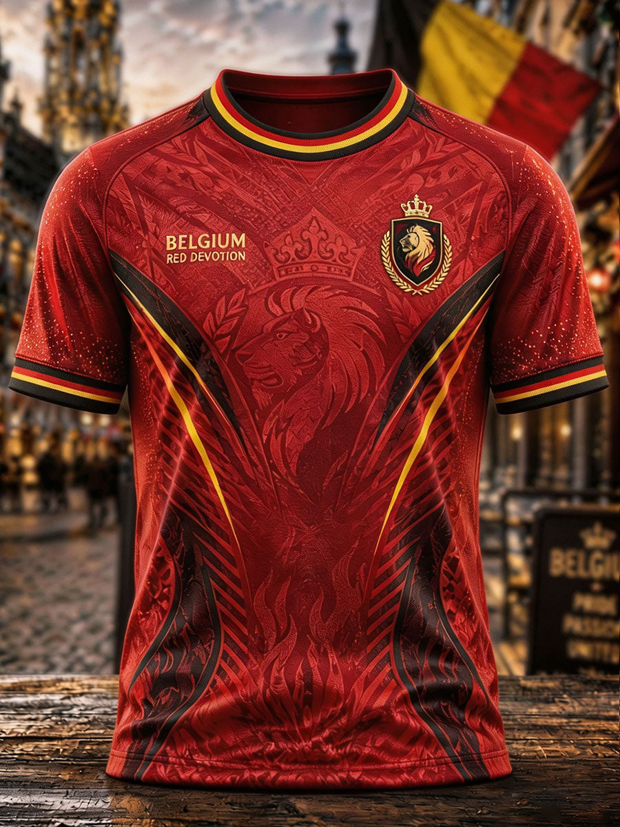 T-shirt homme à imprimé artistique pour la Fierté belge