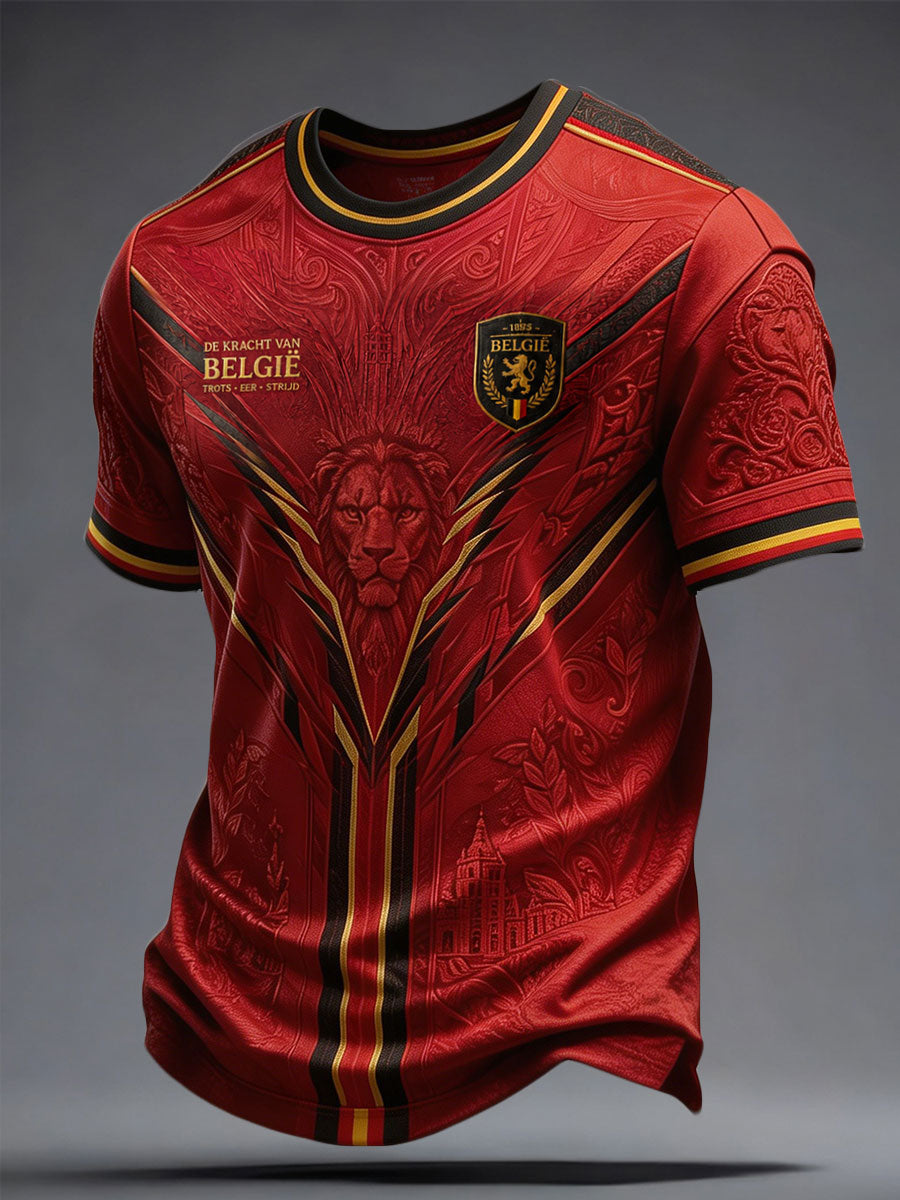 T-shirt homme à imprimé artistique pour la Fierté belge