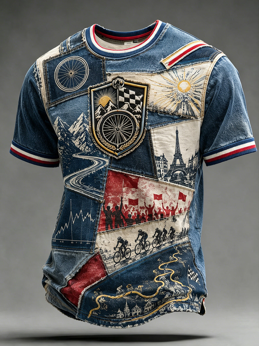 T-shirt manches courtes France Tour de France pour homme
