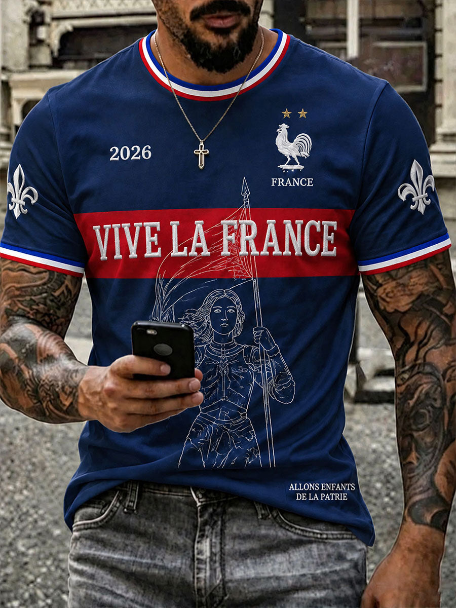 T-shirts de football français pour hommes